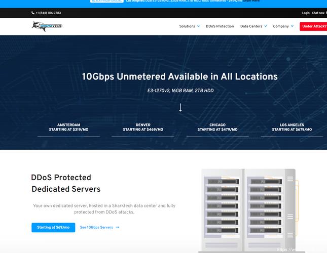 Sharktech：$7.95|月|2GB内存|30GB SSD空间|4TB流量|100Mbps-1Gbps端口|DDOS|KVM|洛杉矶|芝加哥|丹佛|荷兰(shormark)插图