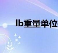 lb是什么单位插图